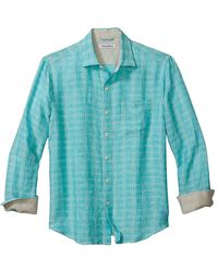 Tommy Bahama - Plaid Linen Sport Shirt - Lyst