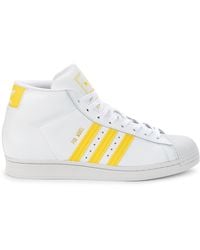 adidas Pro Model Leather High-top Leather Trainers - White