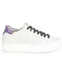 P448 - Thea Perforated Leather Platform Sneakers - Lyst