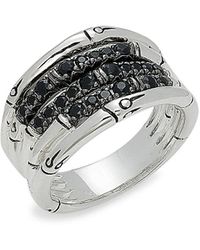 John Hardy - Bamboo Sterling Silver & Black Sapphire Ring/size 7 - Lyst
