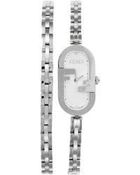 Fendi - O'lock 14.8mm Stainless Steel & 0.03 Tcw Diamond Wrap Bracelet Watch - Lyst
