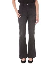 Nicole Miller - High Rise Cargo Flare Jeans - Lyst