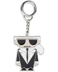 Details about   Karl Lagerfeld Key Chain Bag Purse Leather Tassels Charm Cute Holder Ornament 