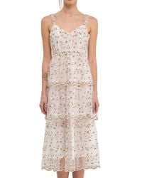 Endless Rose - Floral Embroidered Maxi Dress - Lyst