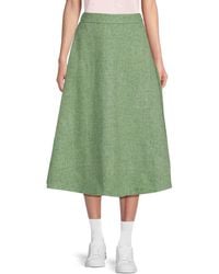 Thom Browne - Solid Wool Midi-Skirt - Lyst
