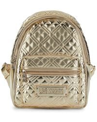 Love Moschino Quilted Metallic Backpack