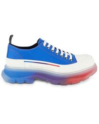 McQueen - Logo Sole Platform Canvas Sneakers - Lyst