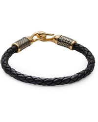 Effy Sterling Silver & Leather Tennis Bracelet - Black
