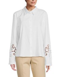 Saks Fifth Avenue - Ladder Lace Button Down Shirt - Lyst