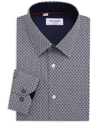 Duchamp - Tailored Fit Polka Dot Dress Shirt - Lyst
