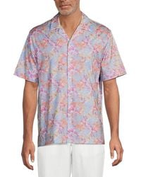 Bugatchi - Ooohcotton Floral Stretch Cotton Camp Shirt - Lyst