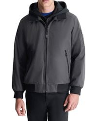 DKNY - Ribstop Bonded Bomber Jacket - Lyst