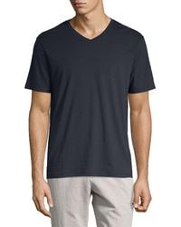 Vince - V Neck Cotton Tee - Lyst