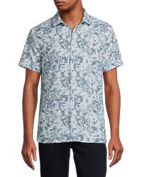 Perry Ellis - Short Sleeve Abstract Button Down Shirt - Lyst