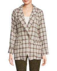 BCBGeneration - Plaid Double Breasted Blazer - Lyst
