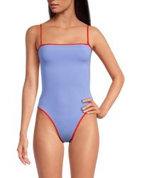 WeWoreWhat - Contrast Trim One Piece Swimsuit - Lyst