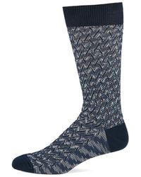 Missoni - Rib-Knit Zigzag Cotton-Blend Crew Socks - Lyst
