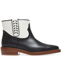 Gabriela Hearst - Reza Western Leather Ankle Boots - Lyst