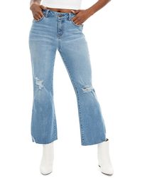 1822 Denim - High Rise Cropped Mini Bootcut Jeans - Lyst