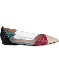 Valentino Leather & Pvc Flats - Multicolour