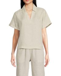 Saks Fifth Avenue - 100% Linen Relaxed Fit Boxy Top - Lyst