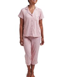 Tahari - 2-piece Striped Button Down & Pants Pajama Set - Lyst
