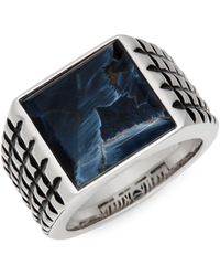 Effy Sterling Silver & Pietersite Ring - Multicolour