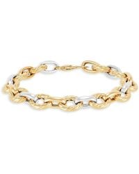 Saks Fifth Avenue - 14k Two-tone Gold Link Bracelet - Lyst