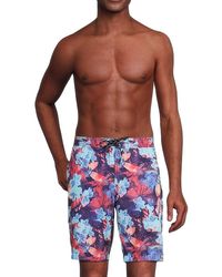 Tommy Bahama - 'Baja Techno Floral Drawstring Swim Shorts - Lyst