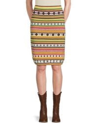 KENZO - Striped Wool Blend Mini Skirt - Lyst