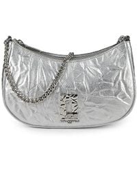 Karl Lagerfeld - Lafayette Crinkle Leather Shoulder Bag - Lyst