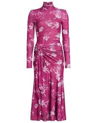 Cinq À Sept - Warm Carnation Johnson Midi-Dress - Lyst