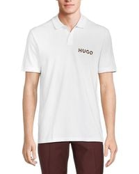 HUGO - Delongu Regular Fit Logo Polo - Lyst