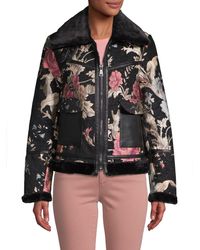 bagatelle textured faux fur jacket