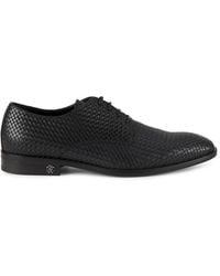 Roberto Cavalli - Woven Leather Textured Oxford Shoes - Lyst