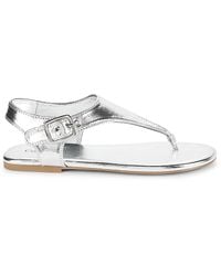 Calvin Klein - Moraca Metallic Thong Sandals - Lyst