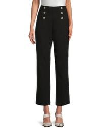 Karl Lagerfeld - Crystal Button Ponte Pants - Lyst