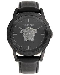 Versace - Palazzo Empire 43Mm Stainless Steel & Leather Strap Watch - Lyst