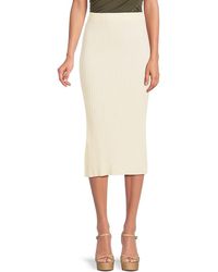Solid & Striped - The Yvette Ribbed Midi Skirt - Lyst