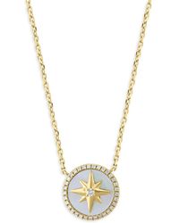 Effy - 14k Yellow Gold, Mother Of Pearl & 0.14 Tcw Diamond Pendant Necklace - Lyst