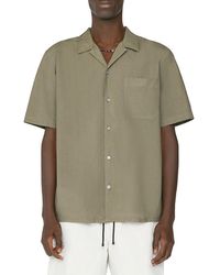 FRAME - Solid Camp Shirt - Lyst