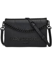 Karl Lagerfeld - Lourdes Leather Crossbody Bag - Lyst