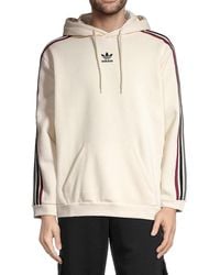 adidas Colorstripe Pullover Hoodie - Natural