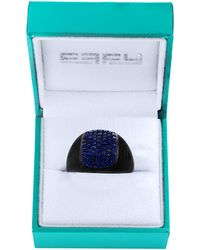 Effy Black Rhodium-plated Sterling Silver & Blue Sapphire Ring