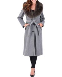 Vince Camuto Belted Faux Fur Teddy Coat 
