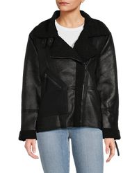 LBLC The Label - Alecia Faux Fur Lined Vegan Leather Jacket - Lyst