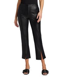PAIGE - Mesa Cropped Faux Leather Pants - Lyst