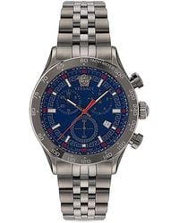 Versace - 44Mm Hellenyium Chrono Stainless Steel Bracelet Watch - Lyst