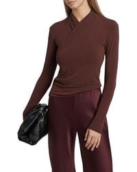 Vince - Ruched Fixed Wrap Top - Lyst