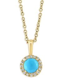 Effy - 14K, 0.40 Tcw & 0.06 Tcw Diamond Pendant Necklace - Lyst